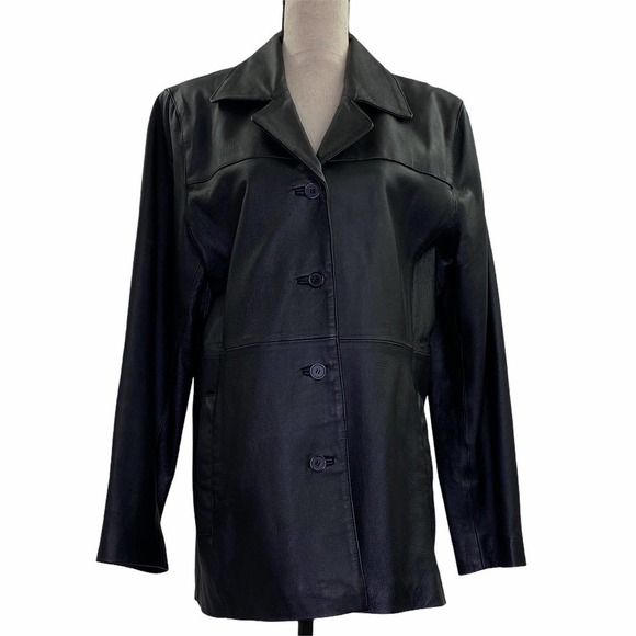 JOHN Paul Richard Uniform Leather Jacket Size 14 - Picture 1 of 12